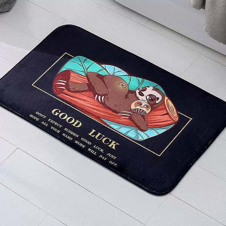 Stylish Motivational Quote Bath Mat