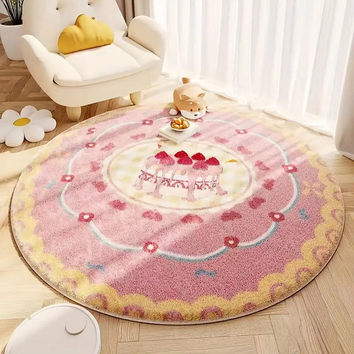 Cartoon-Themed Plush Area Rug