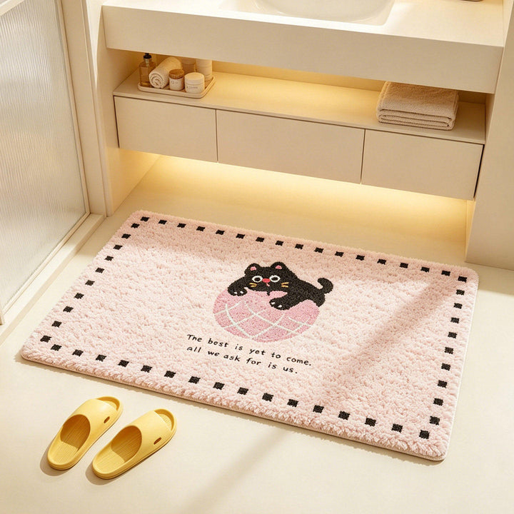 Playful Cartoon-Themed Bathroom Mat Kalsten