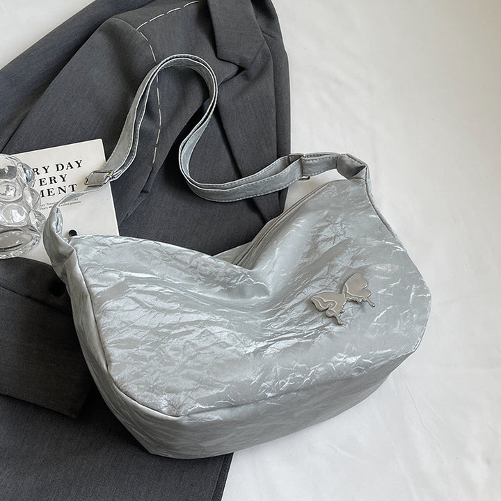 Casual Butterfly-Embellished Shoulder Bag