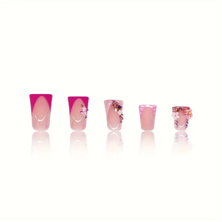 Decorative Floral Acrylic Nail Art Extensions Kalsten