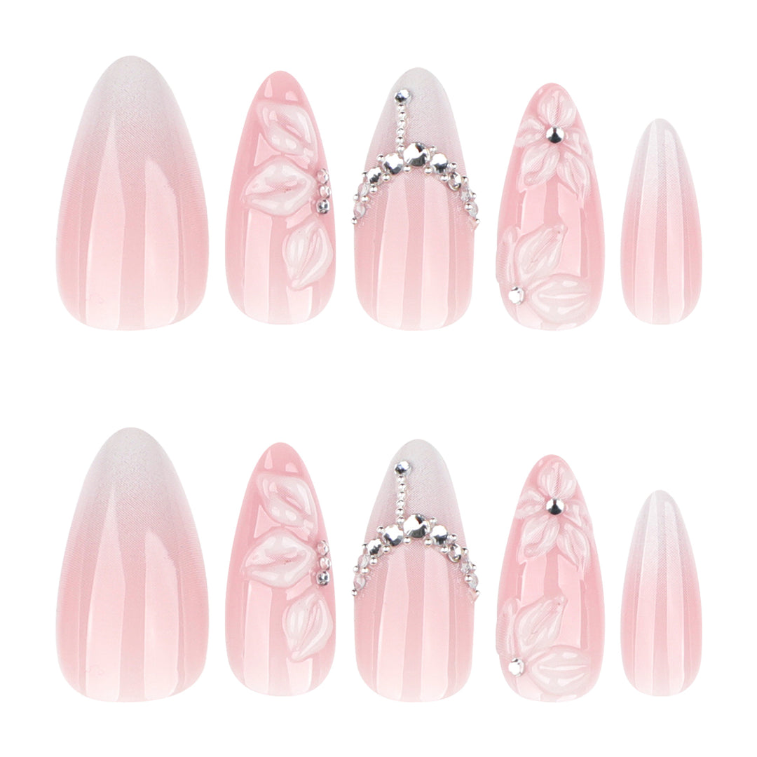 Artful stiletto nails with glitter accents Kalsten