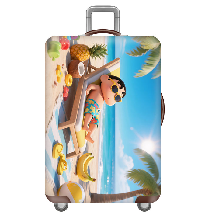 Unisex hard-shell suitcase with cheerful dinosaur motif Kalsten