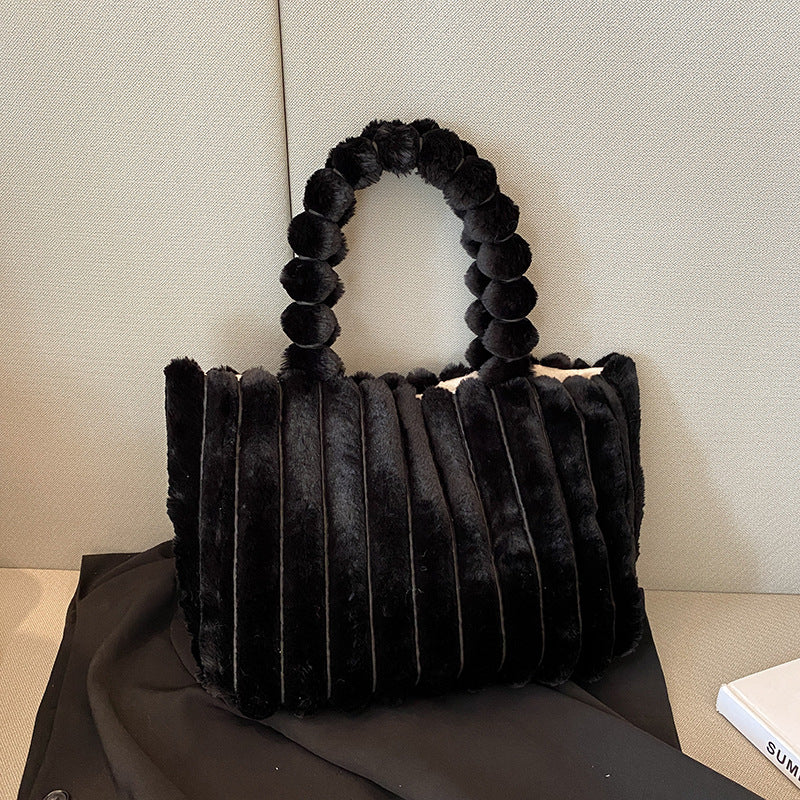 Plush Textured Handbag