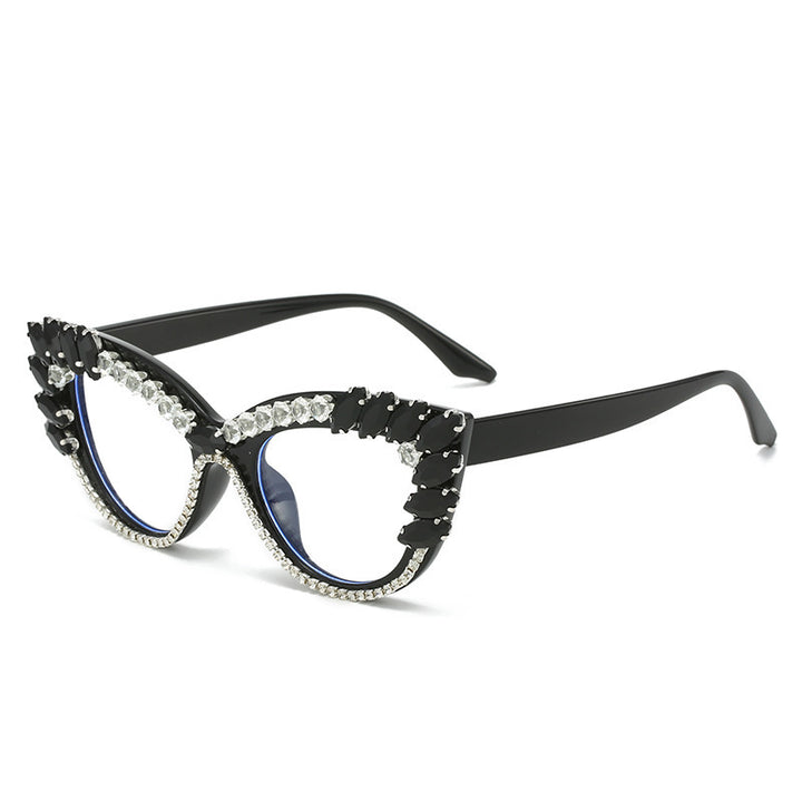 Women's Glamorous Cat-Eye Sunglasses with Crystal Decoration Kalsten