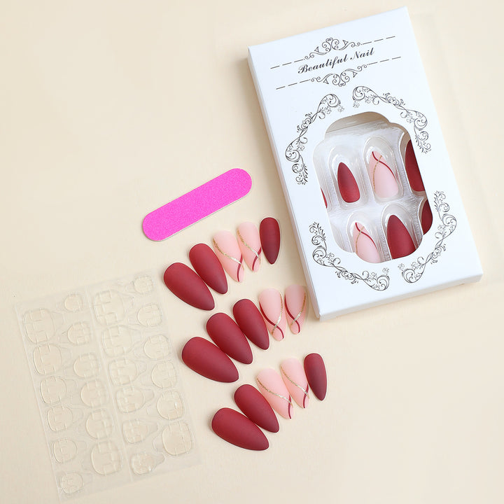 Press-On Nail Art Set with Elegant Design Kalsten
