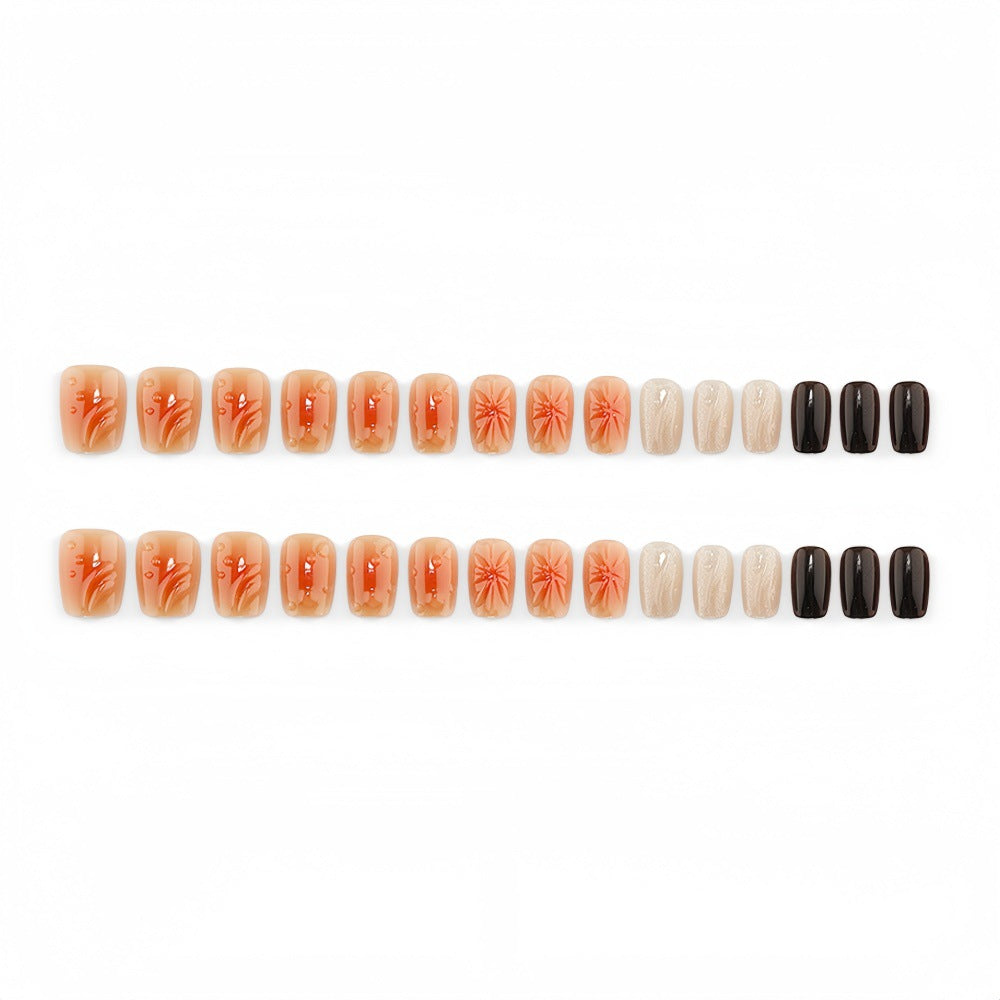 Artificial Nail Set with Beautiful 3D Flower Design Kalsten