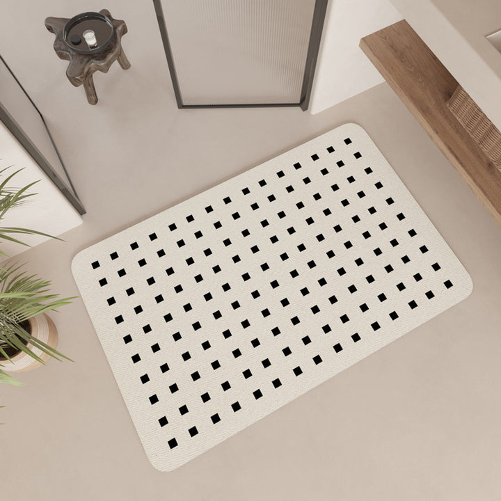 Modern Geometric Patterned Bath Mat Kalsten