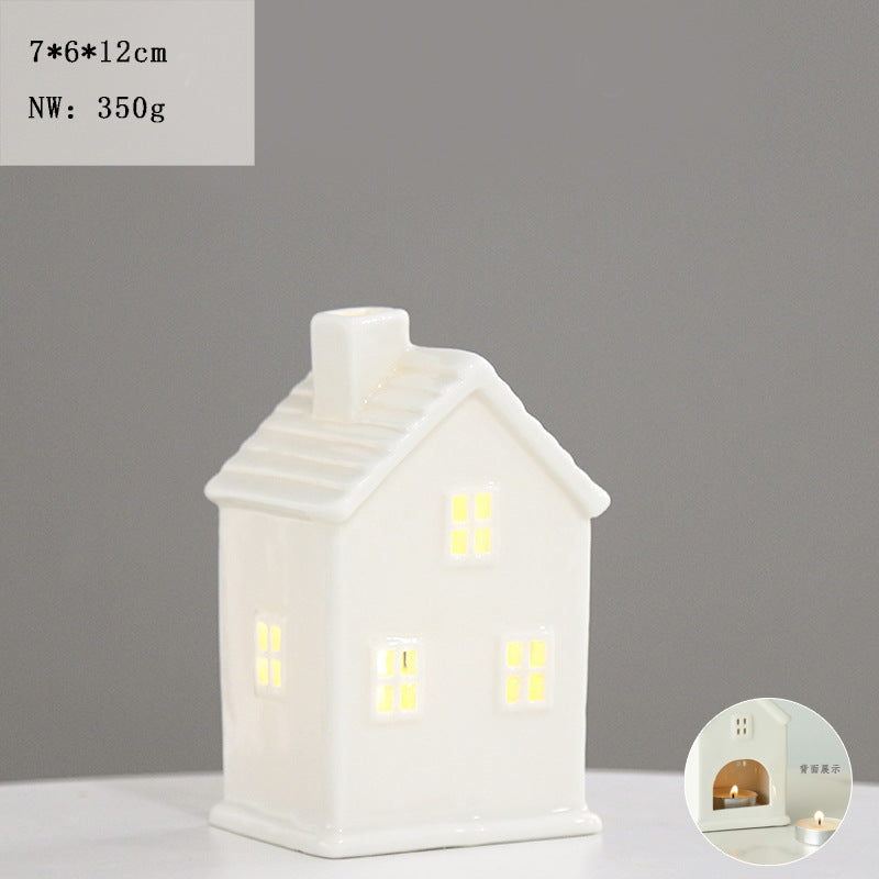 Ceramic House-Shaped Candle Holder Kalsten