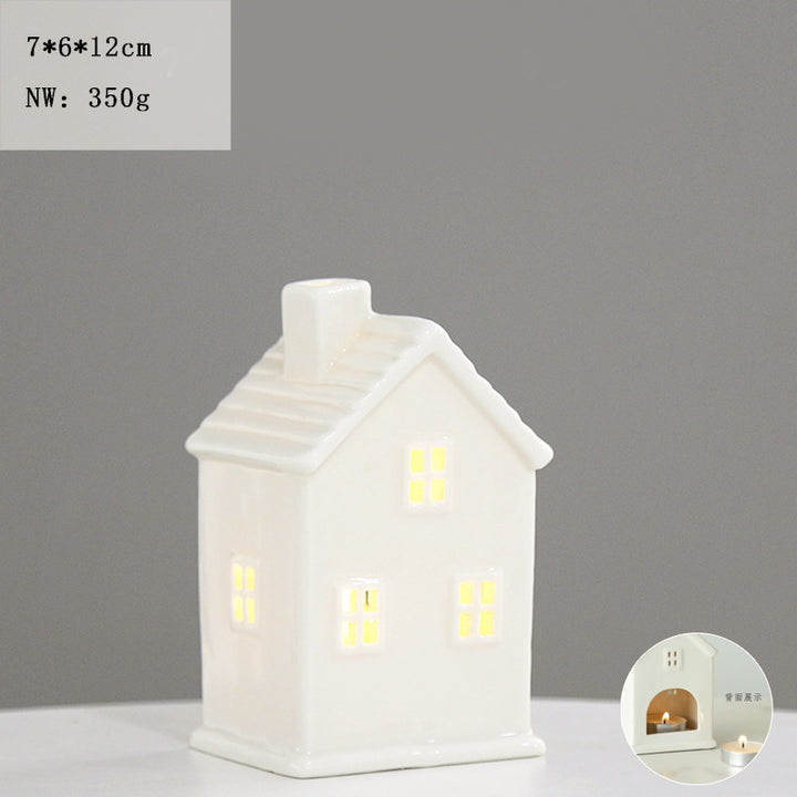 Ceramic House-Shaped Candle Holder Kalsten