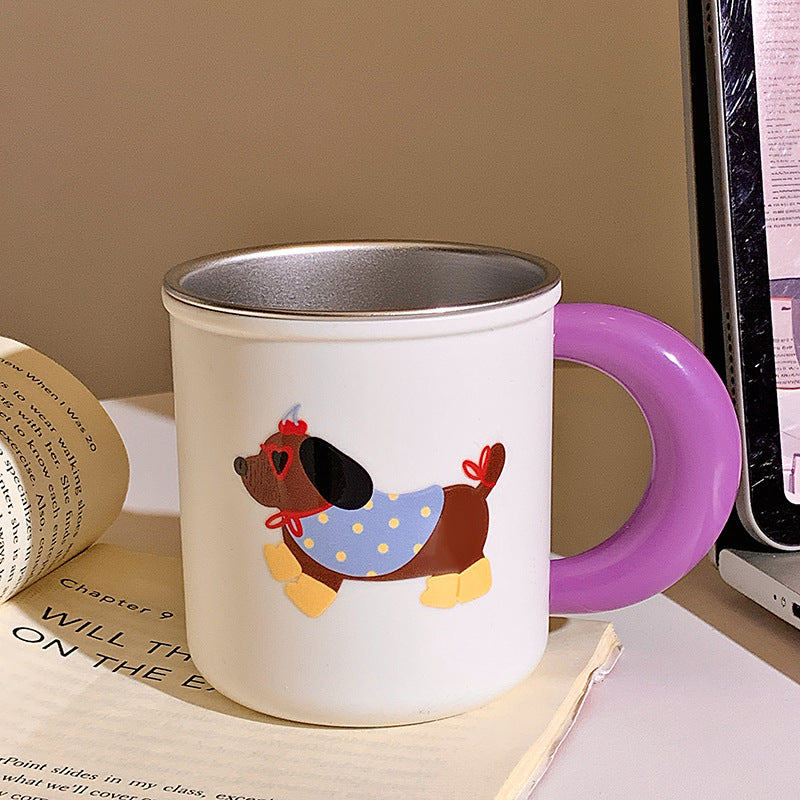 Ceramic mug with playful dog motif Kalsten