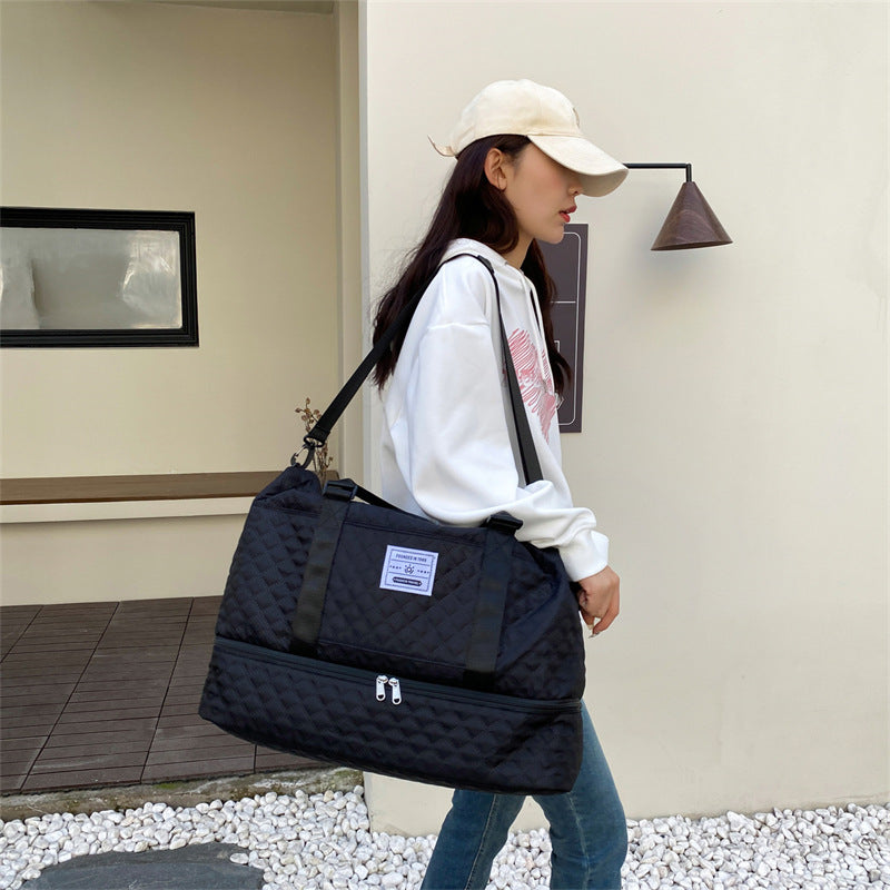 Quilted Multi-Pocket Travel Duffle Kalsten