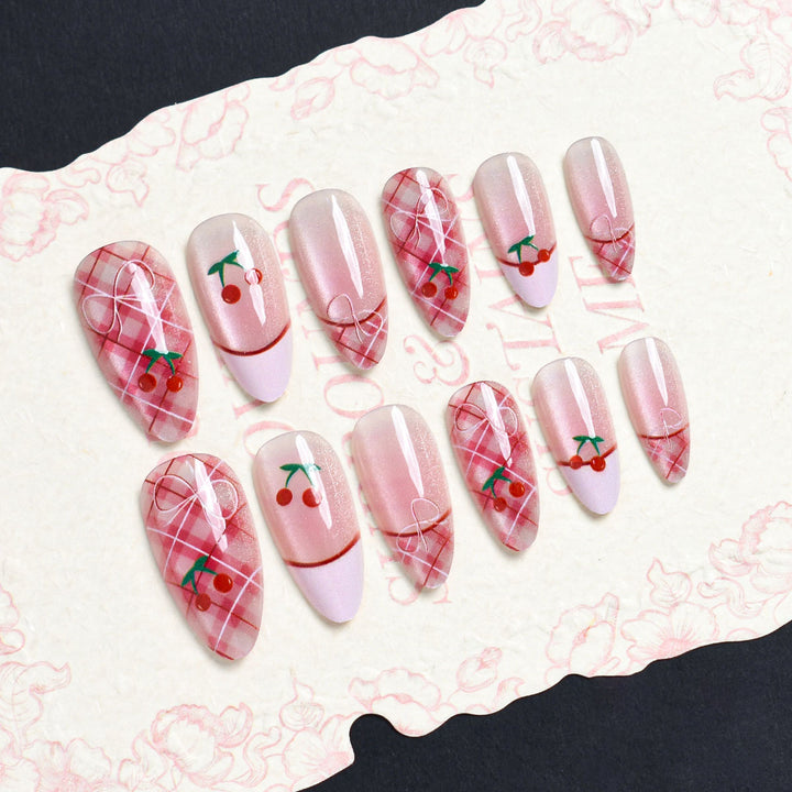 Cherry Blossom Inspired Press-On Nail Set Kalsten