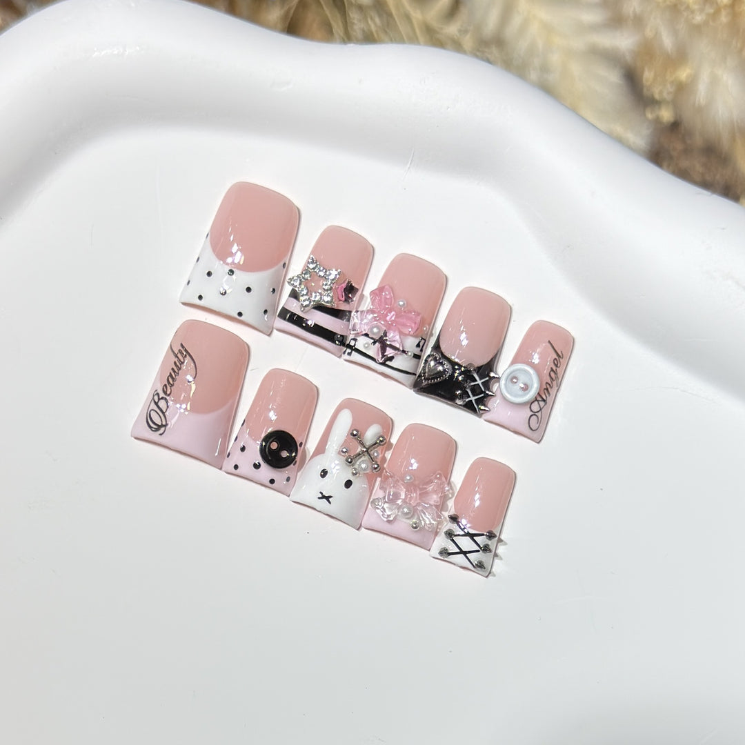 Artistic Designer Press-On Nail Set Kalsten