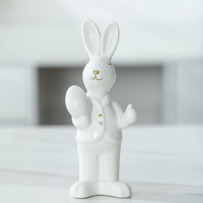 Ceramic Bunny Figurine Kalsten
