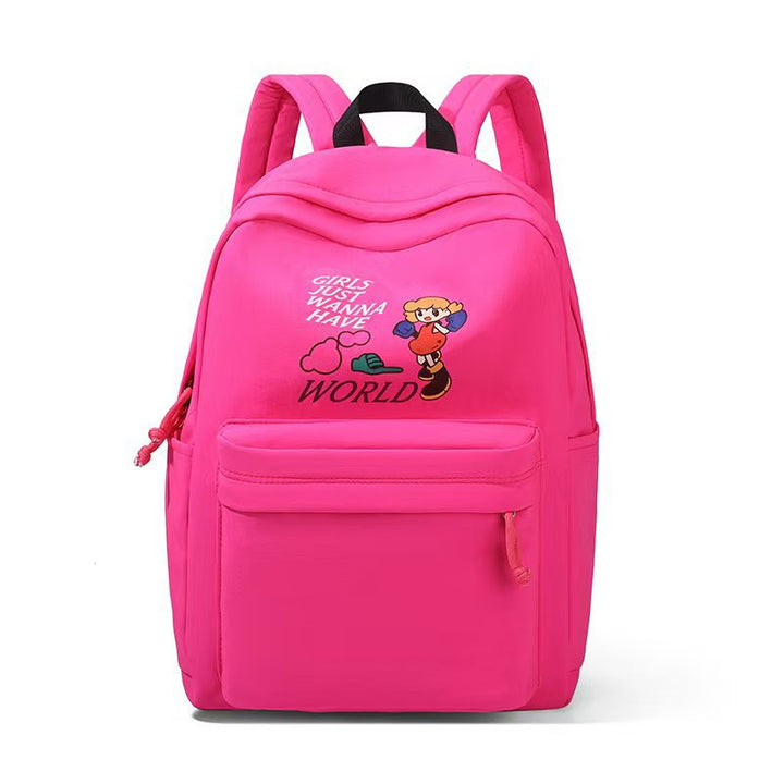Backpack with Creative Cartoon Print and Multiple Practical Compartments Kalsten