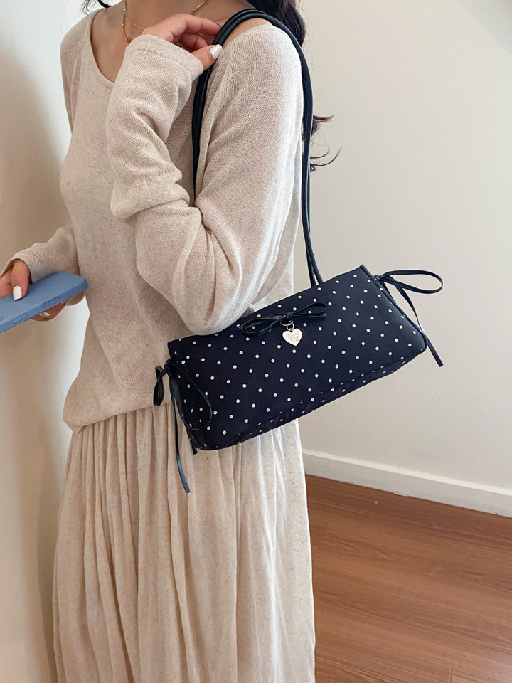 Polka Dot Print Shoulder Bag