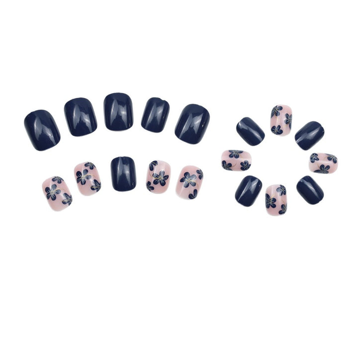 Artificial nails with floral design and elegant shine Kalsten