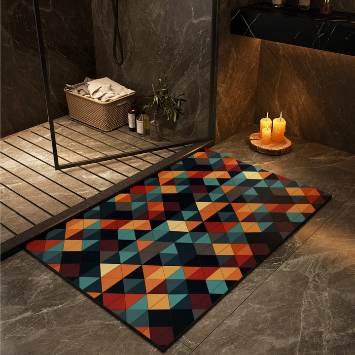 Geometric Patterned Non-Slip Bath Mat Kalsten