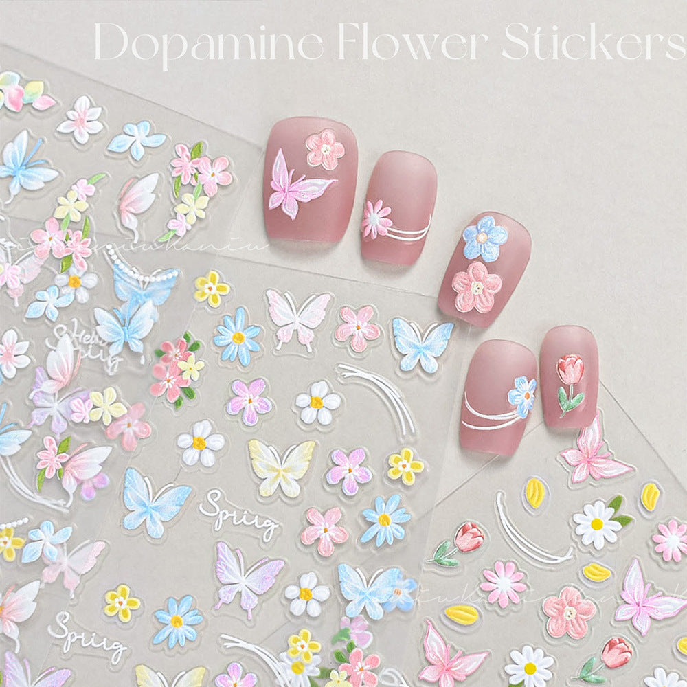 Floral and Butterfly Nail Art Sticker Set