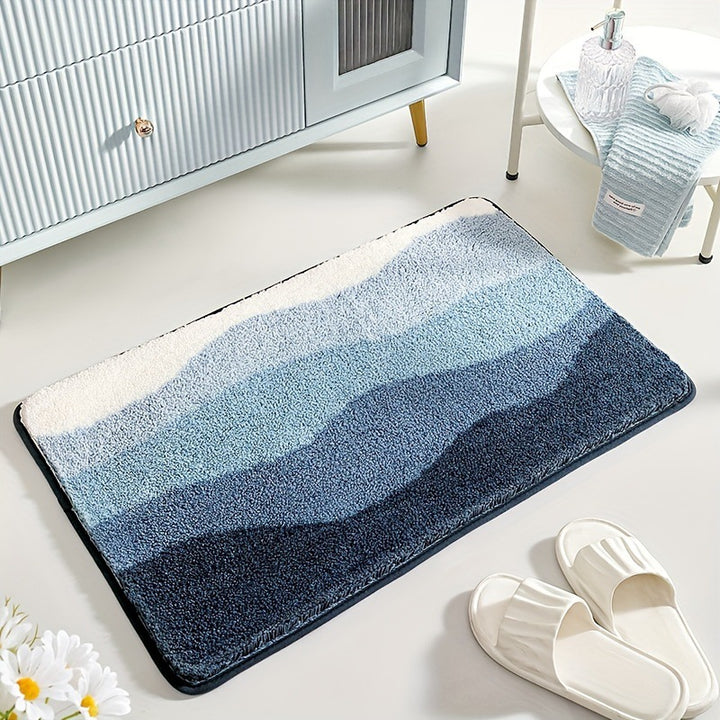 Soft Textured Abstract Pattern Bath Mat