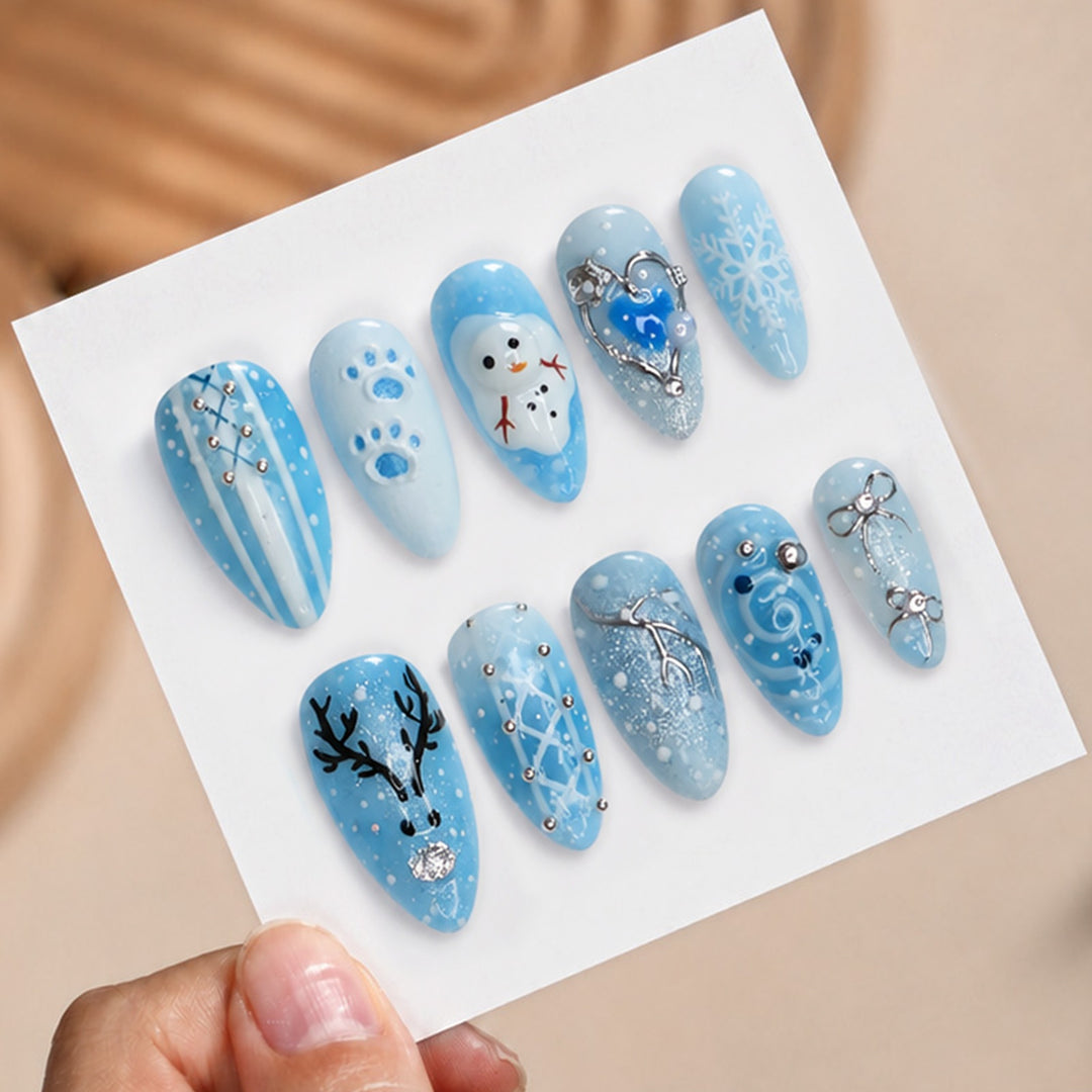 Festive artificial nails with Christmas motifs Kalsten