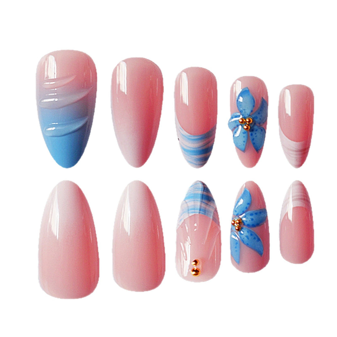 Artistic Shell-Inspired Acrylic Nail Enhancements Kalsten