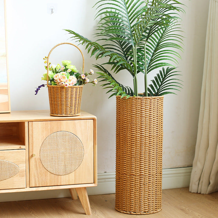 Hexagonal Decorative Wicker Storage Container Kalsten