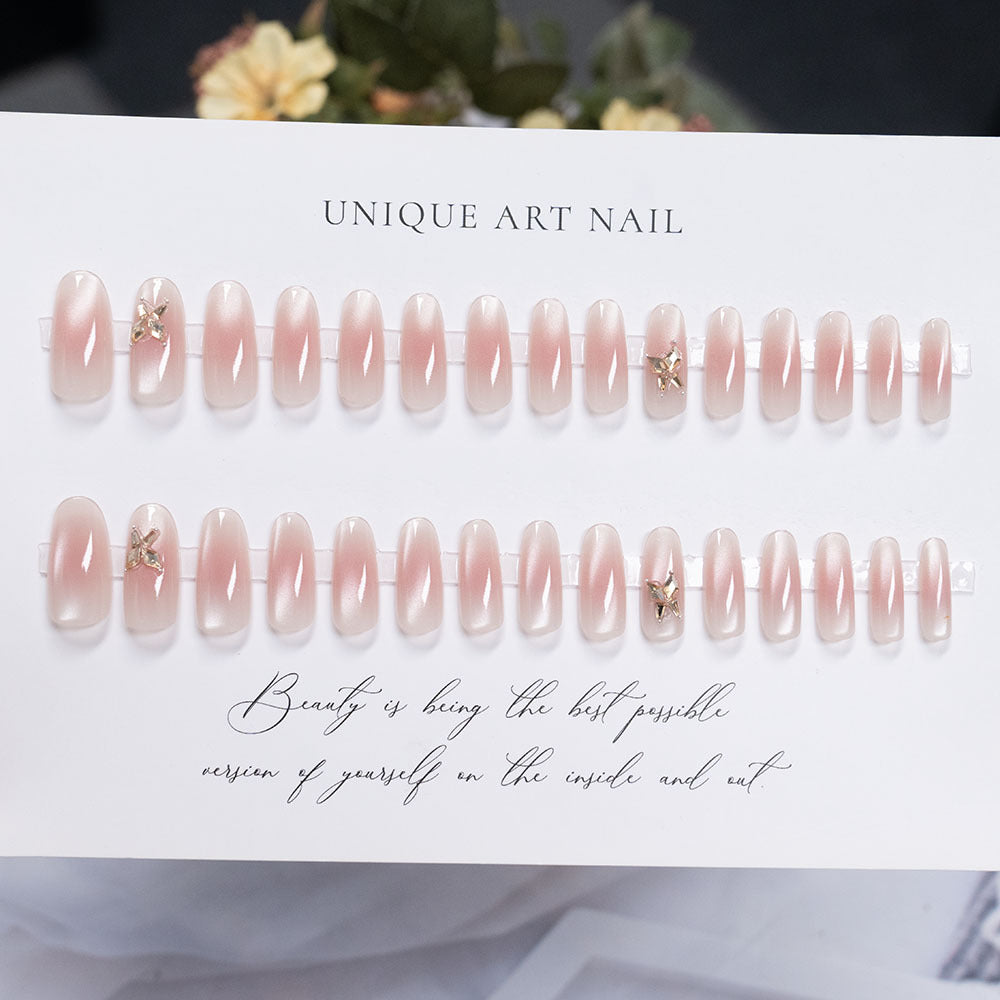 Elegant Floral Press-On Nail Set
