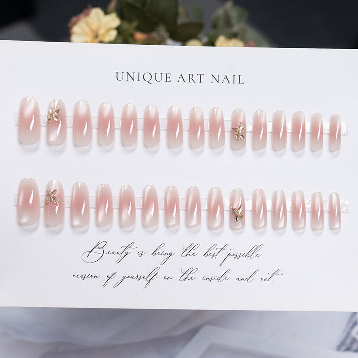 Elegant Floral Press-On Nail Set