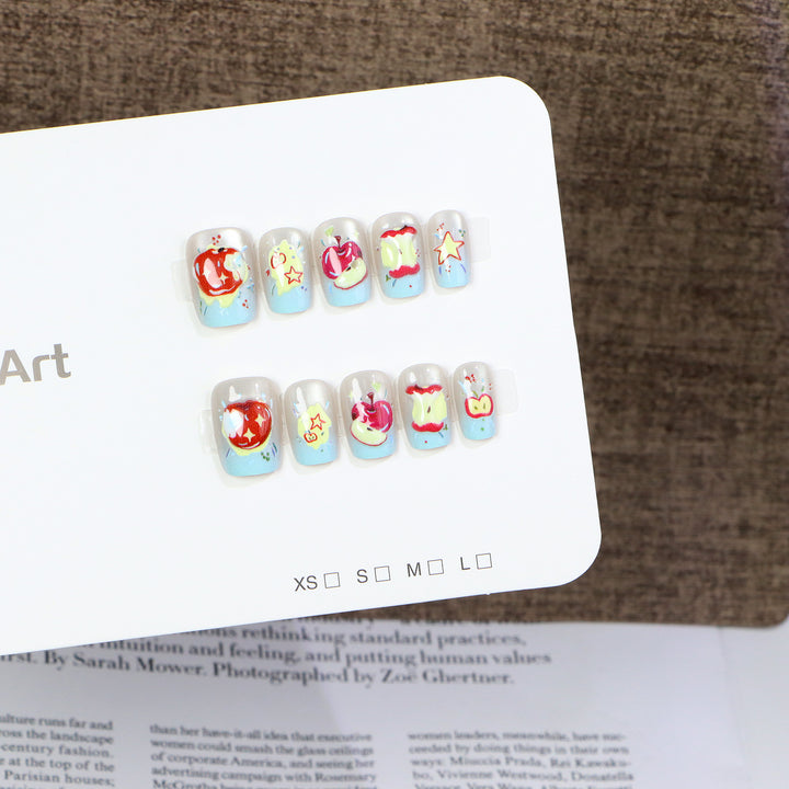 Whimsical Fruit-Themed Press-On Nail Art Set Kalsten