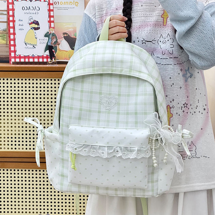 Decorative Plaid Backpack Kalsten