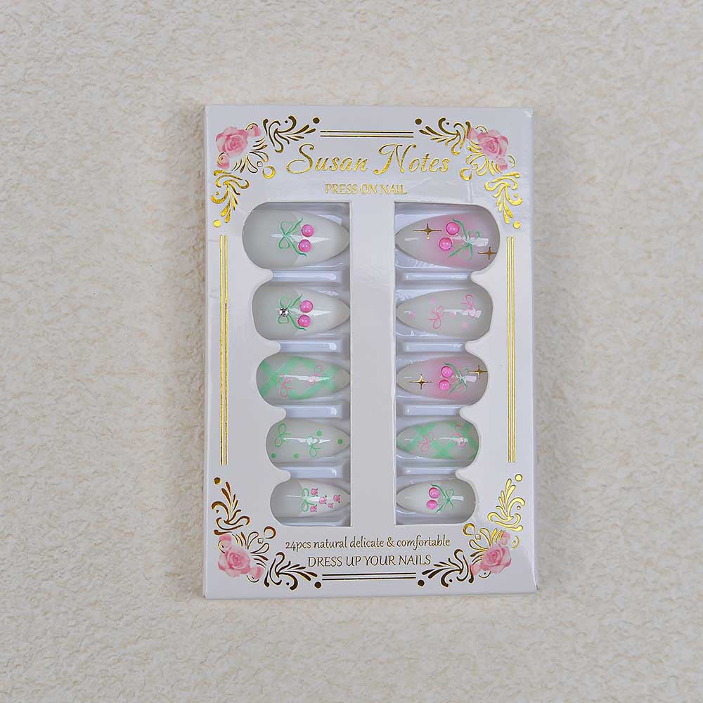 Elegant Floral Art Press-On Nail Set Kalsten