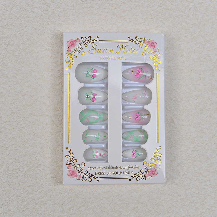 Elegant Floral Art Press-On Nail Set Kalsten