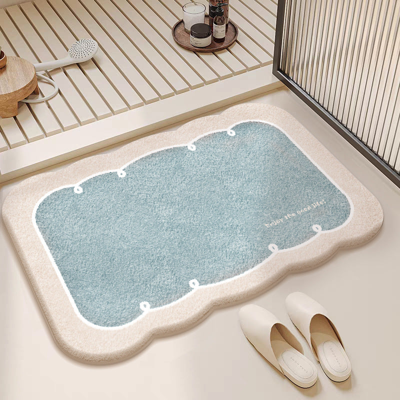 Plush Cloud-Shaped Bath Mat