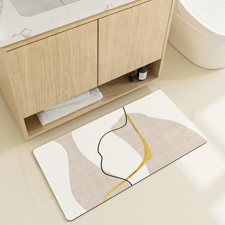 Stylish Geometric Pattern Bath Mat Kalsten