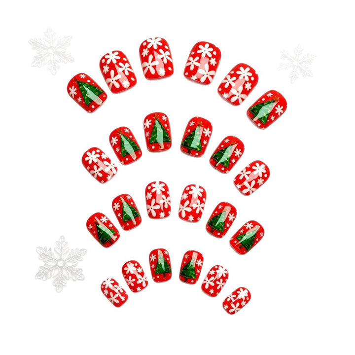 Festive 3D Christmas Tree Nail Art Kalsten