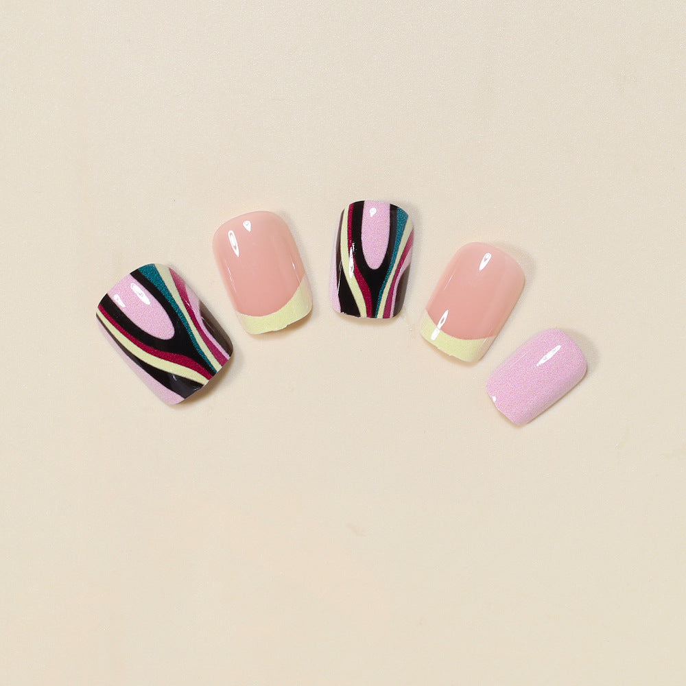 Artistic French Tip Nail Design Kalsten