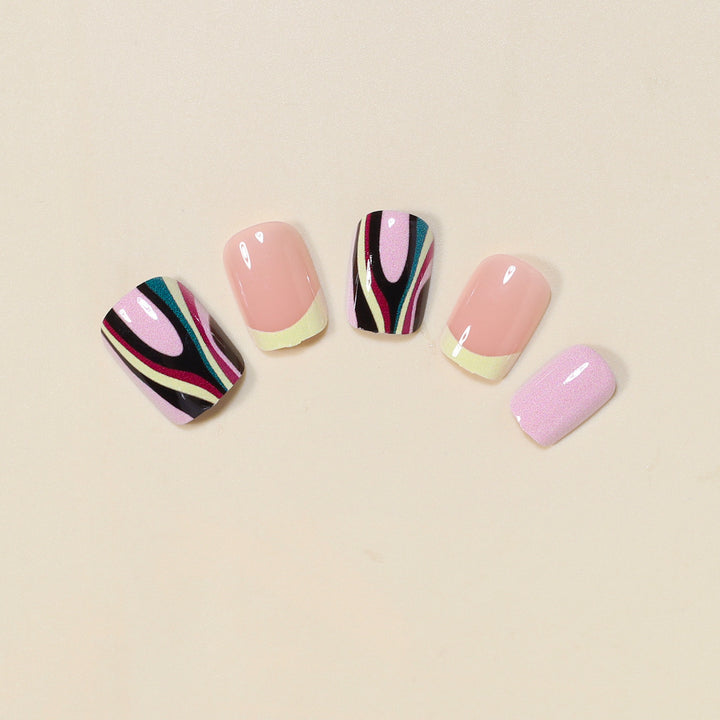 Artistic French Tip Nail Design Kalsten