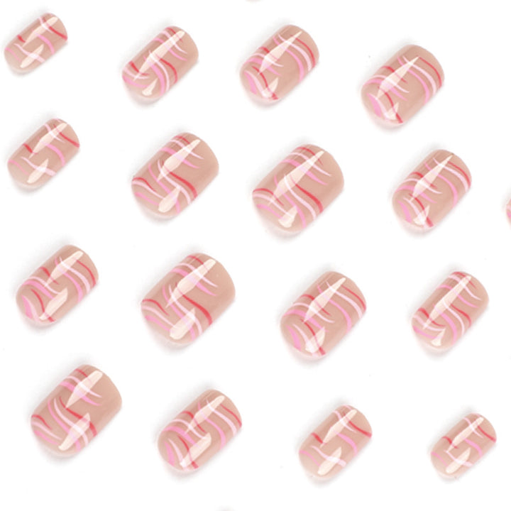 Artful Gel Nails with Elegant Wave Pattern Kalsten