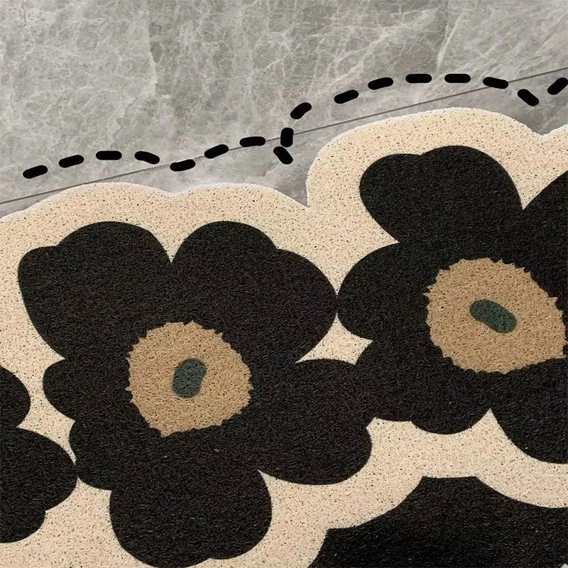Floral-Themed Welcome Mat