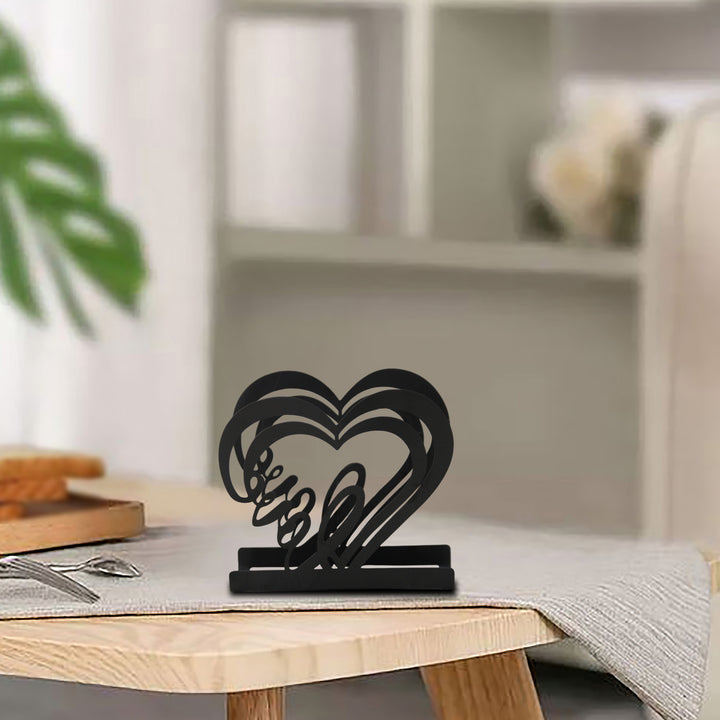 Heart-Shaped Decorative Bookends