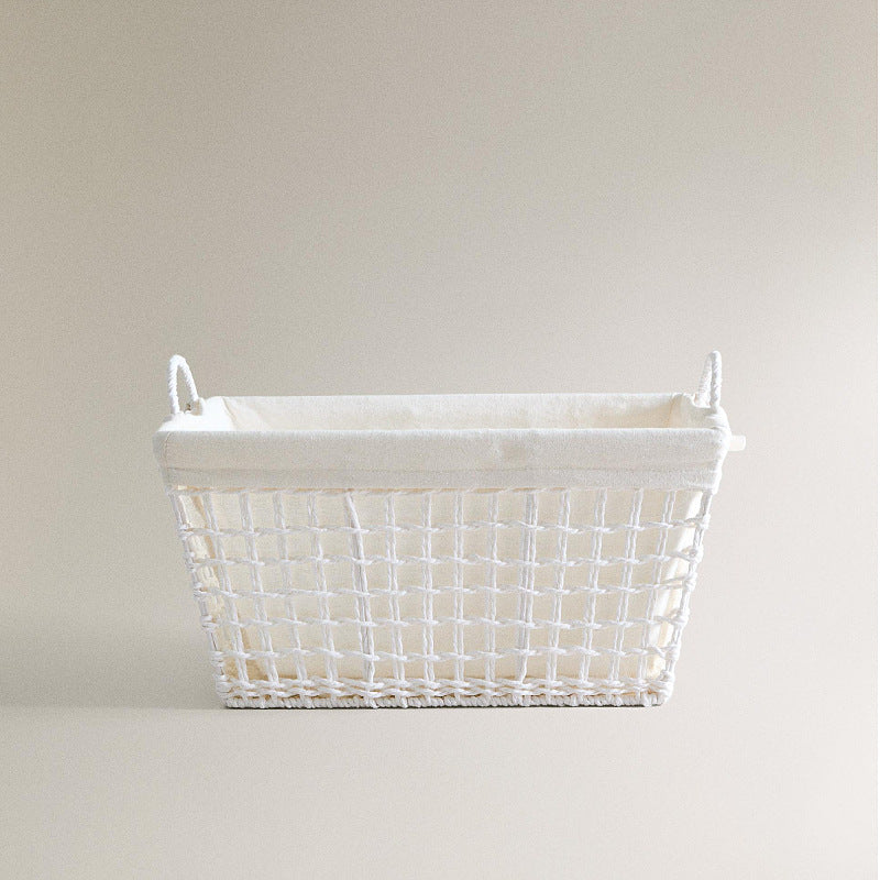 Handcrafted storage basket made of soft natural material Kalsten