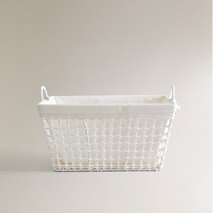 Handcrafted storage basket made of soft natural material Kalsten