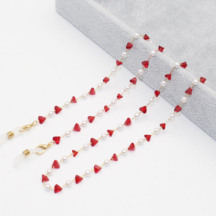 Stylish Pearl and Crystal Eyewear Chain Kalsten