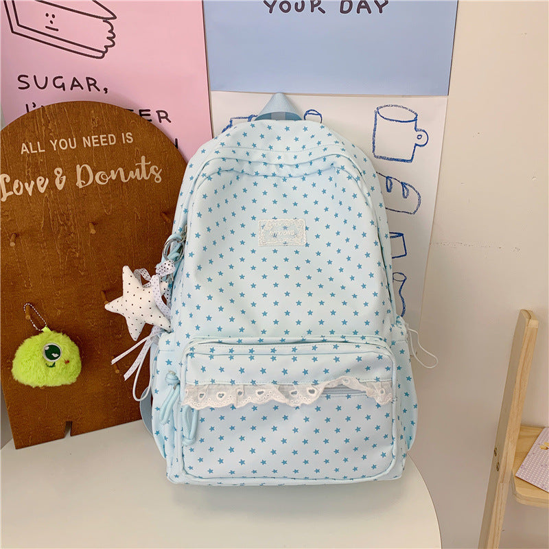 Decorative Star-Print Backpack Kalsten