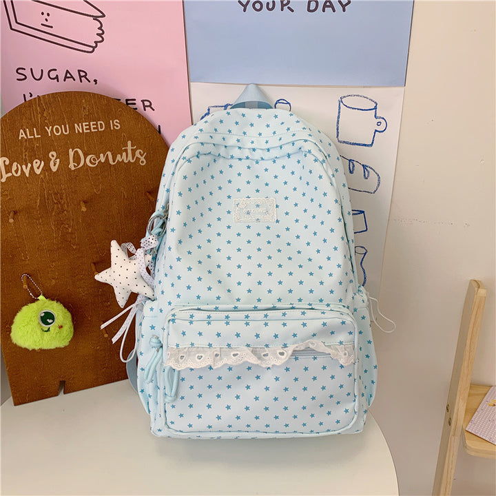Decorative Star-Print Backpack Kalsten
