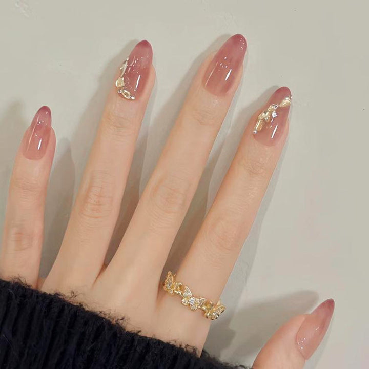 Decorative Floral Press-On Nails