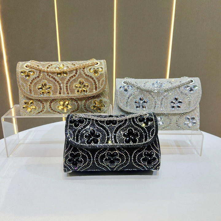Embellished Floral Evening Clutch