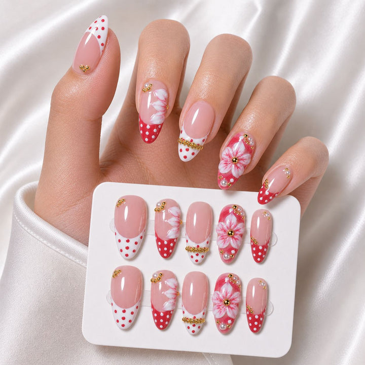 3D Floral Nail Art Press-On Set Kalsten